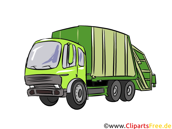 Мусоровоз мультяшный