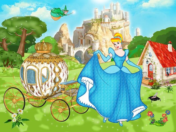 Рисования принцессы Золушка