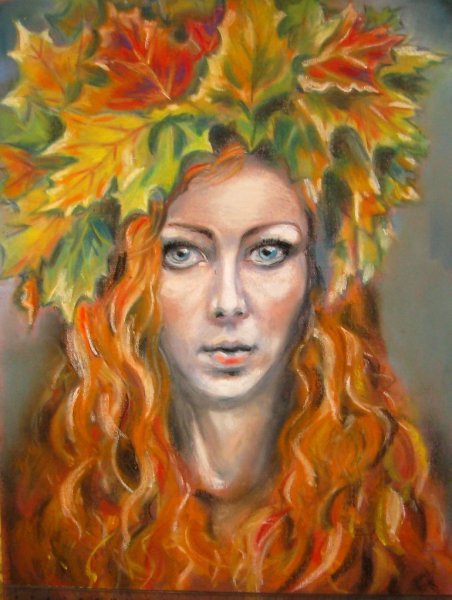 Портреты из листьев Vicki Rawlins