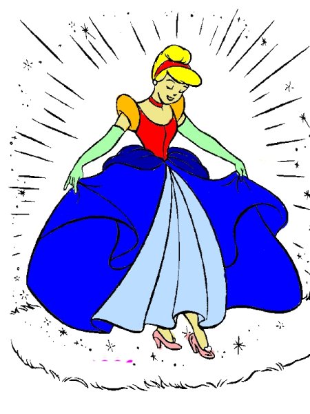 Золушка картинки для срисовки