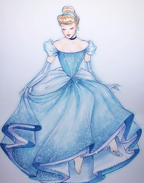 Золушка рисунок карандашом