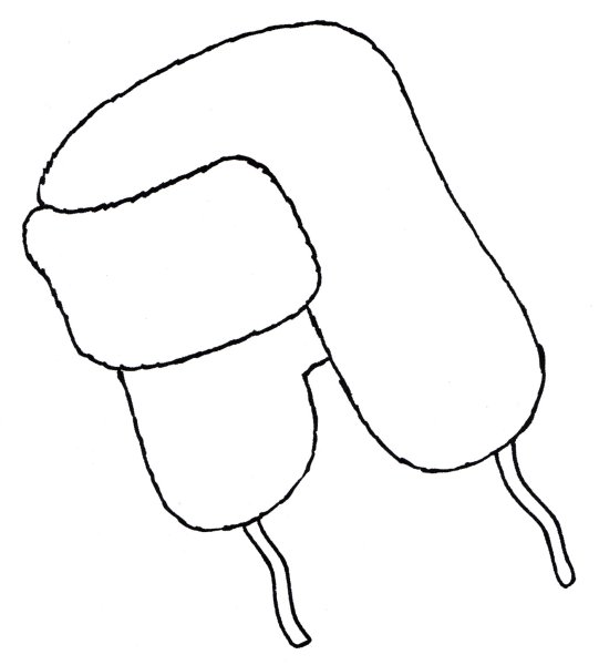 Шапка ушанка вектор