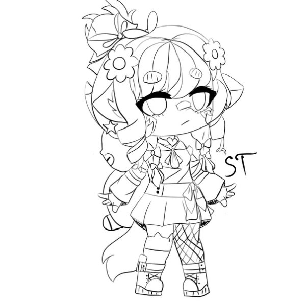 Раскраски гача лайф аниме