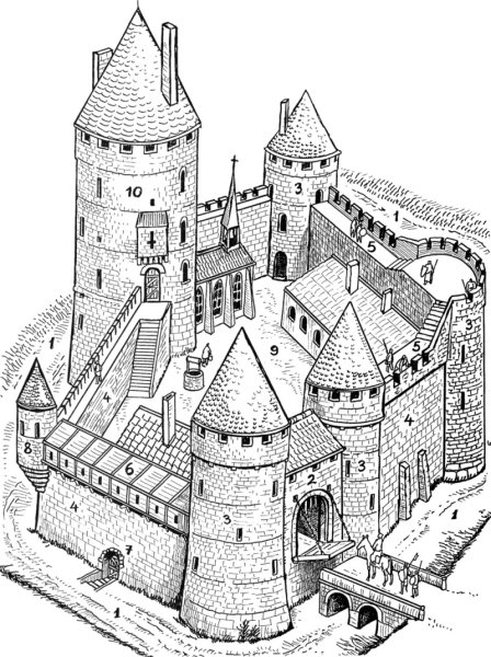 Романский замок феодала