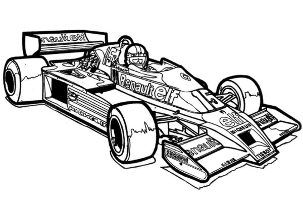 Гоночная машинка раскраска