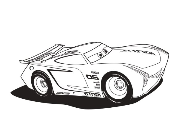 Раскраска Тачки 3 Джексон шторм