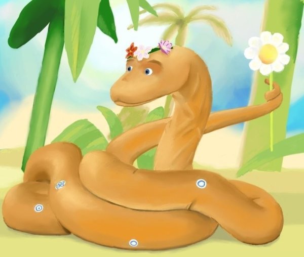 Удав мультяшный