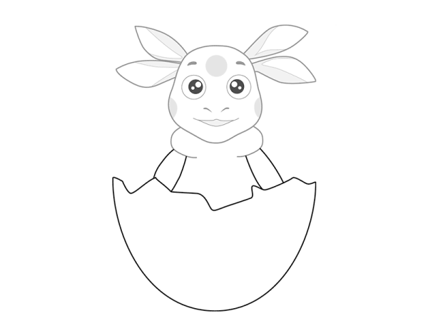 Лунтик рисунок карандашом для детей