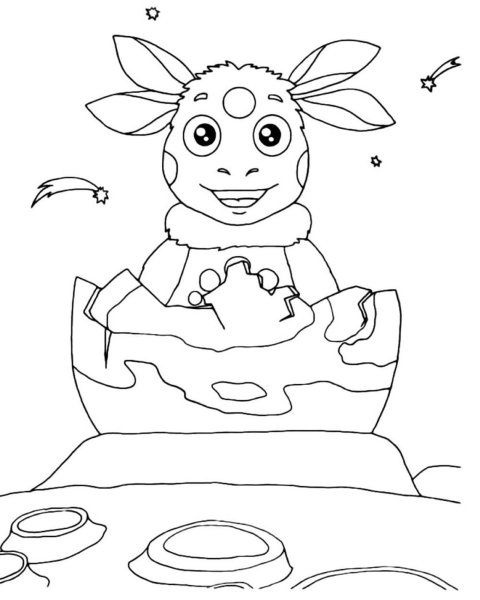 Лунтик рисунок карандашом