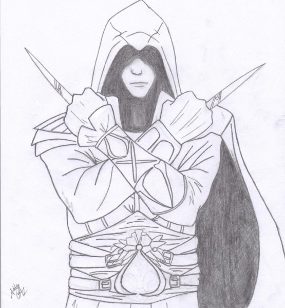 Эцио ассасин скетч