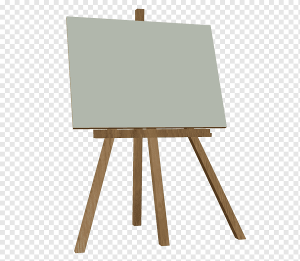 Мольберт на белом фоне