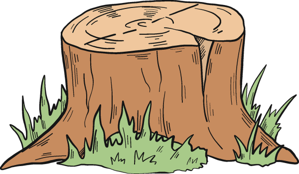 Пень мультяшный