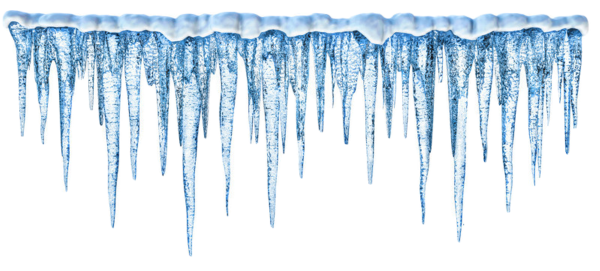 Сосульки на белом фоне