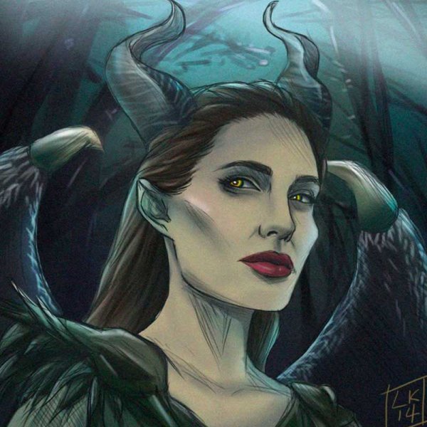 Малефисента чб