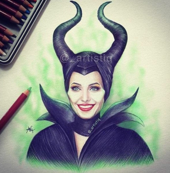 Малефисента рога Анджелина Джоли