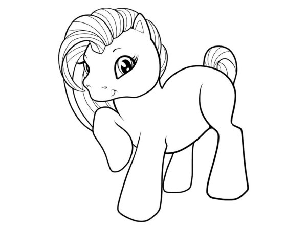 Лошадка пони раскраска для детей