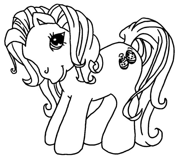 Рисунок пони для раскрашивания