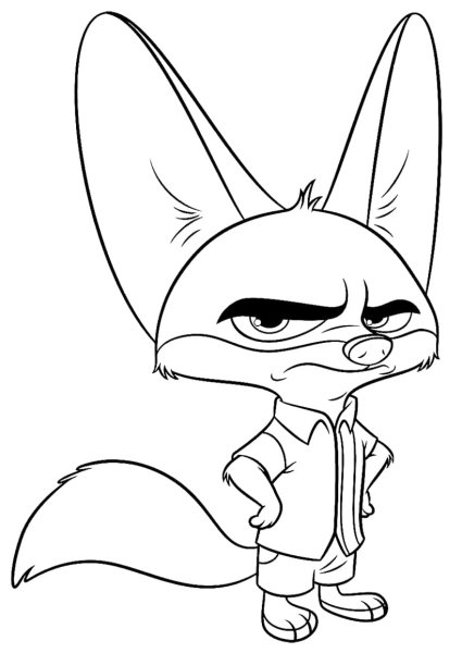 Раскраска Зверополис