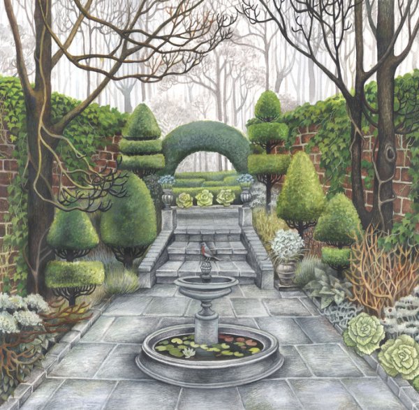 Ландшафт парка рисунок