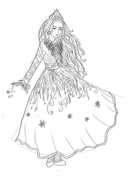 Снежная Королева нарисовать