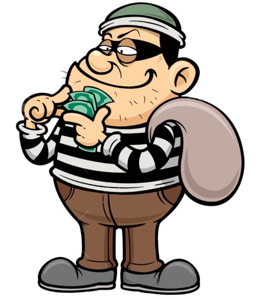 Полиция и грабитель мультяшный