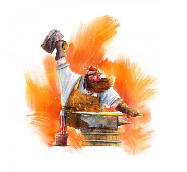 Кузнец рисунок