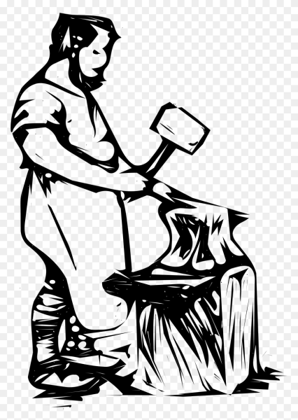 Кузнец на прозрачном фоне