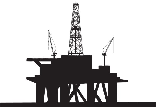 Буровая вышка силуэт