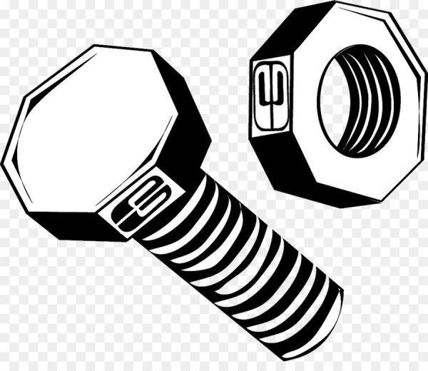 Гайка болт вектор однотон