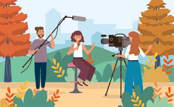 Журналист мультяшный