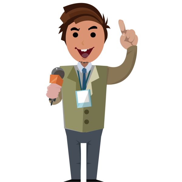 Журналист мультяшный