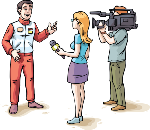 Журналист нарисованный