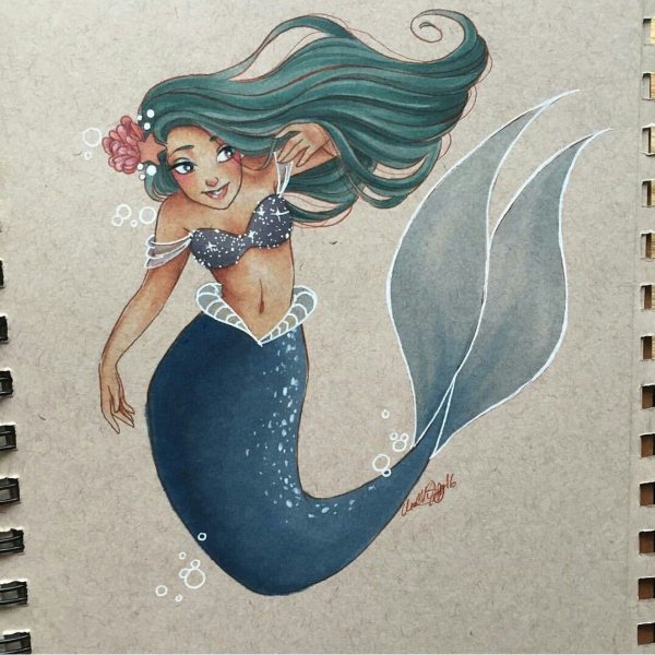 Русалка для рисования