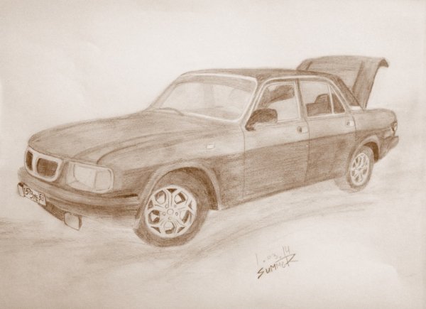 Волга ГАЗ рисунки 3110