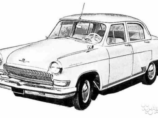 Волга 21 сбоку эскиз