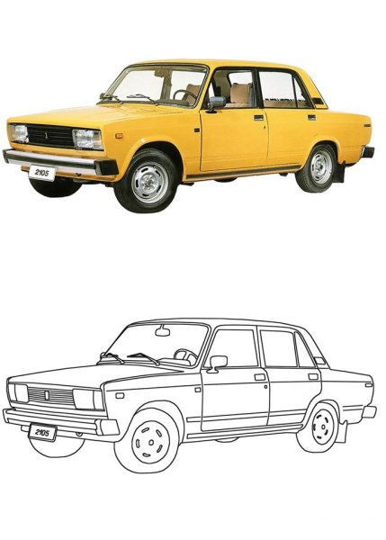ВАЗ 2107 карандашом