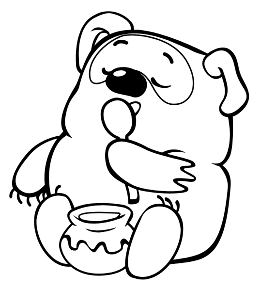 Раскраска Винни пух Советский