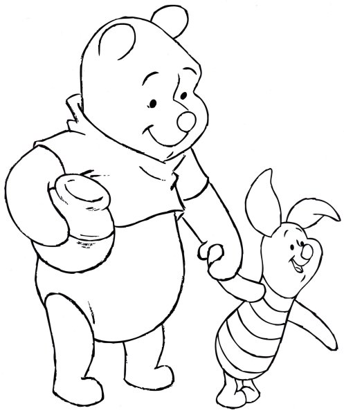 Винни пух раскраска для малышей