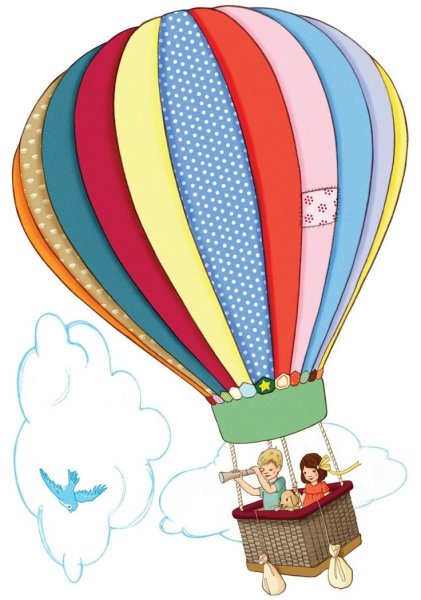 Воздушный шар с корзиной для детей