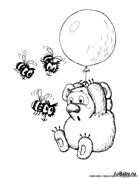 Винни пух и пчелы раскраска