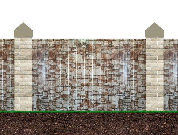 Профнастил для забора под камень