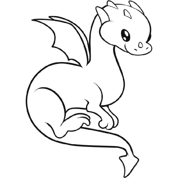 Дракон карандашом для срисовки для детей