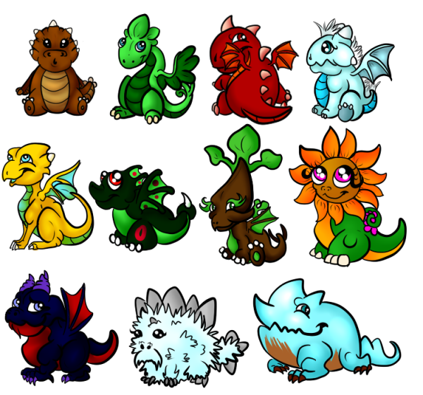 Много маленьких дракончиков