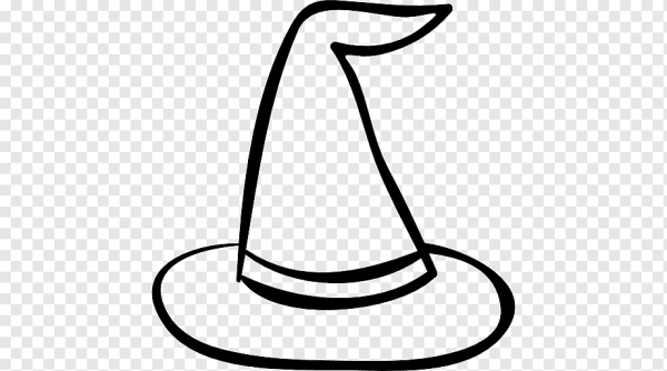 Шляпа ведьмы трафарет