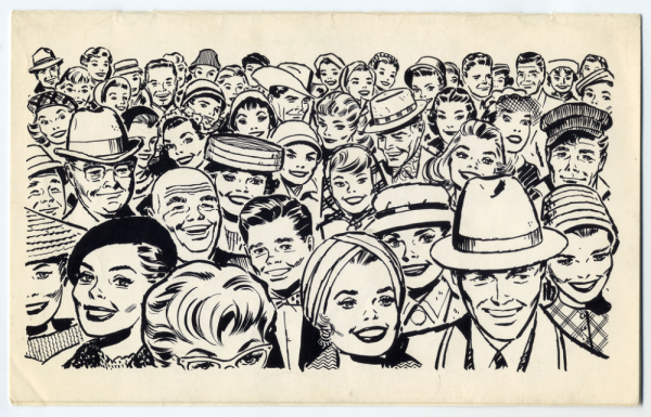 Толпа людей иллюстрация