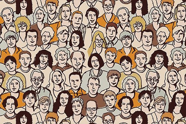 Человек на фоне