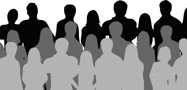 Силуэт группы людей