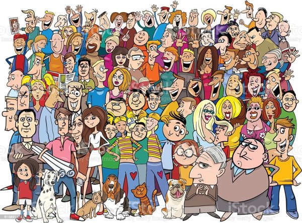 Мультяшная толпа