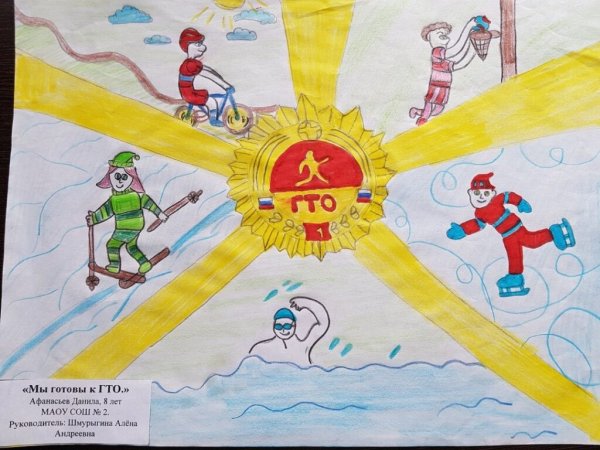 Рисунок на тему ГТО на конкурс