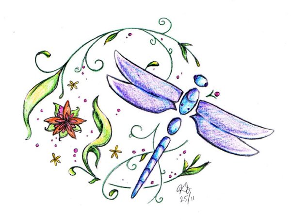 Рисуем стрекозу